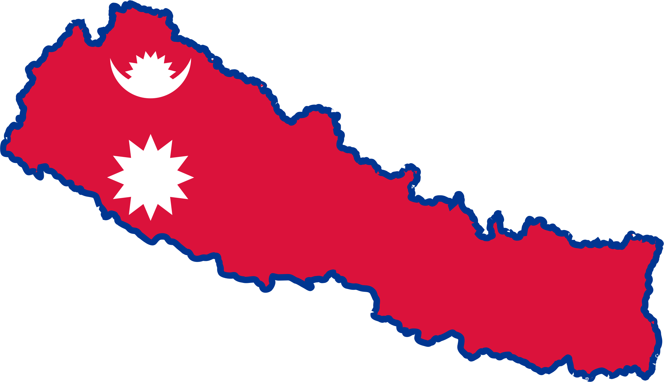 This Free Icons Png Design Of Nepal Map Flag (2317x1334), Png Download
