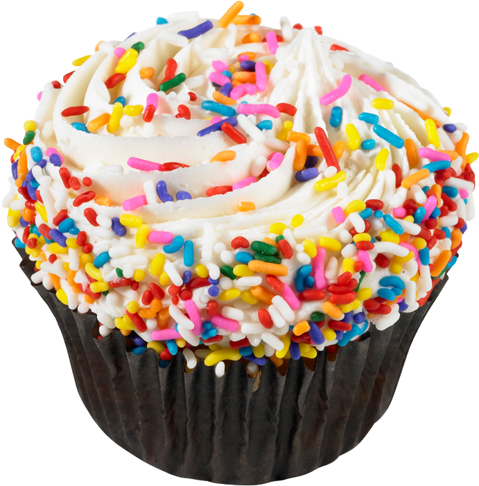 Vanilla Sprinkle Cupcake Image Transparent - Cupcake With Sprinkles Png (1008x1036), Png Download