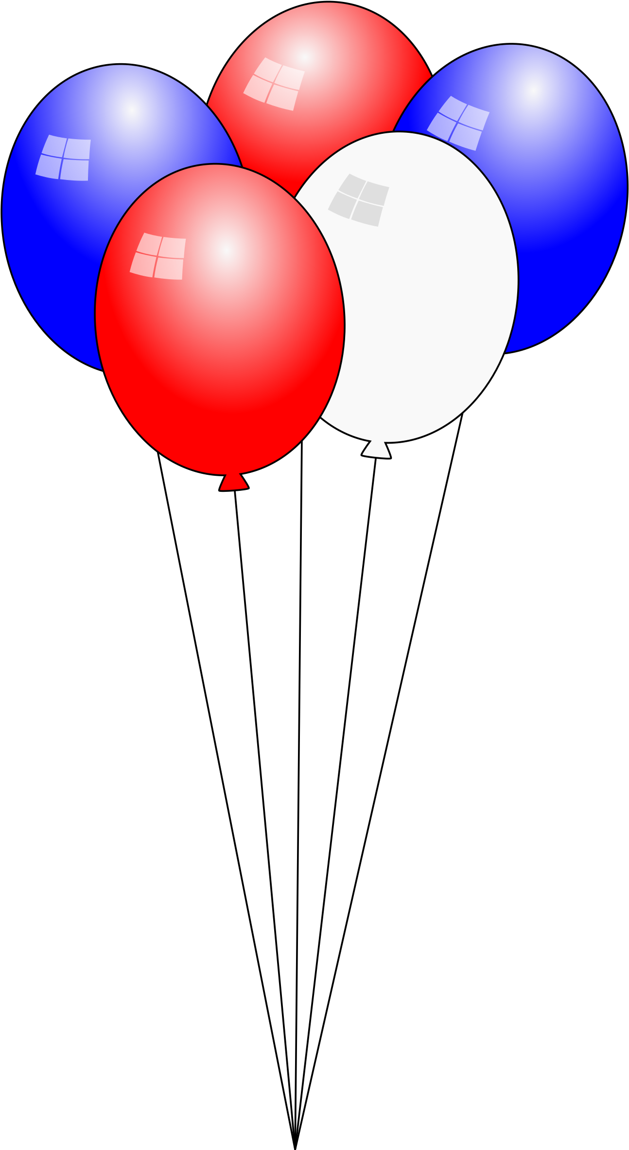 This Free Icons Png Design Of Swaying 4th Of July Balloons (1550x2400), Png Download