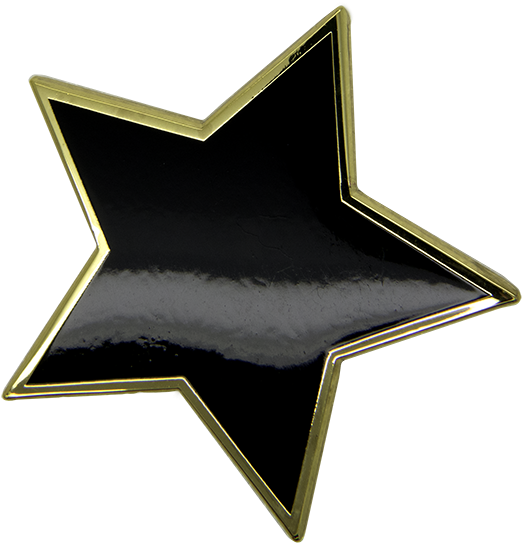 Download Big Black Gold Star Pin Black And Gold Star Png Full Size Png Image Pngkit