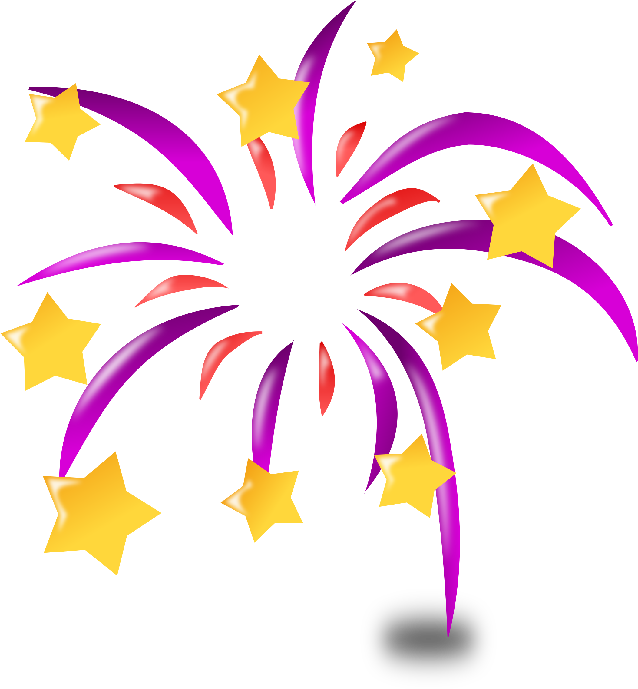 Vector Black And White Library Fireworks - New Years Icon (800x800), Png Download