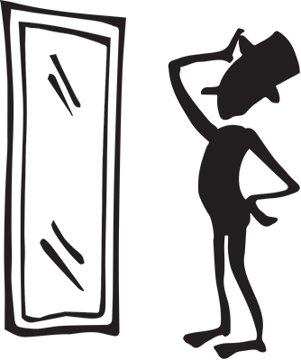 Looking In The Mirror - Looking In The Mirror Transparent (334x400), Png Download