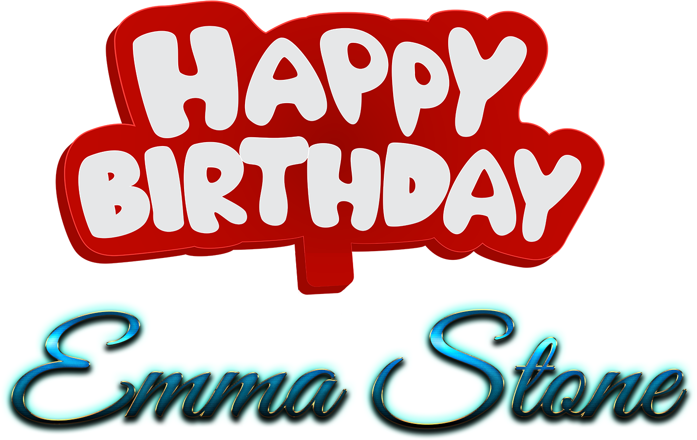 Emma Stone Happy Birthday Name Png - Calligraphy (1920x1200), Png Download