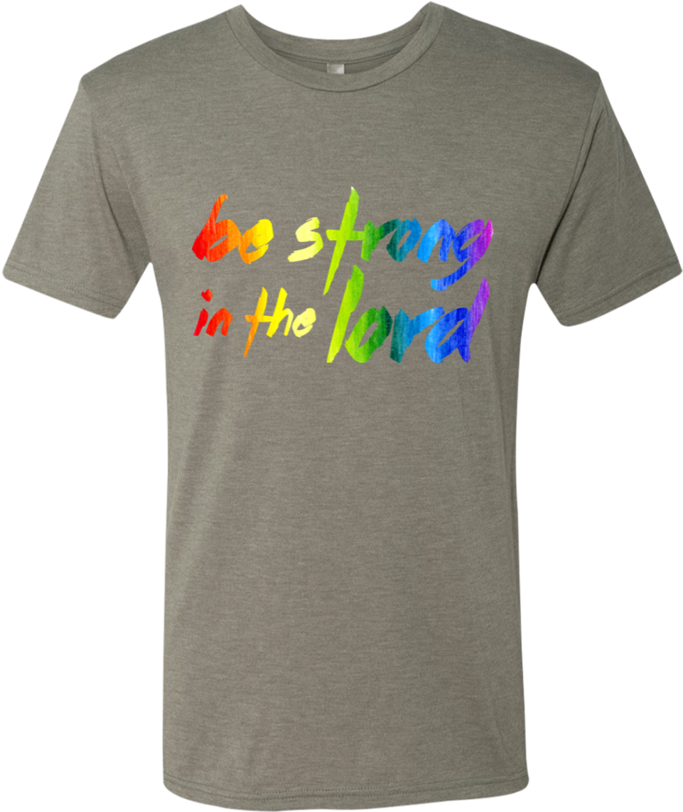 Be Strong In The Lord Rainbow Watercolor Christian - T-shirt (1155x1155), Png Download