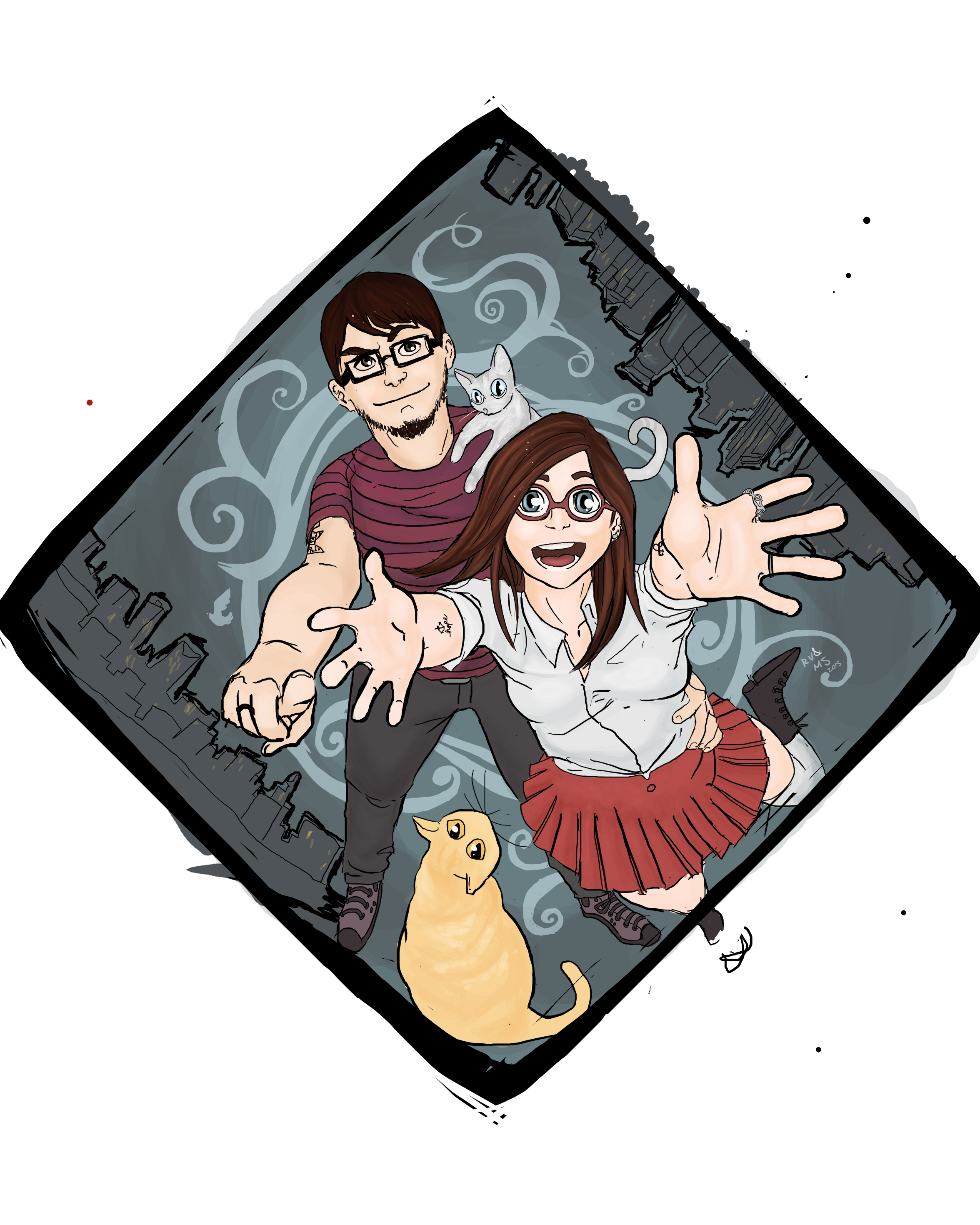 Don't Mind The Junk On The Outside Of The Border - Cartoon (2352x2940), Png Download