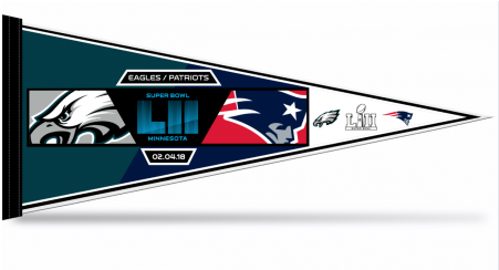 2018 Nfl Super Bowl 52 Lii Dueling Pennant - Philadelphia Eagles (450x450), Png Download