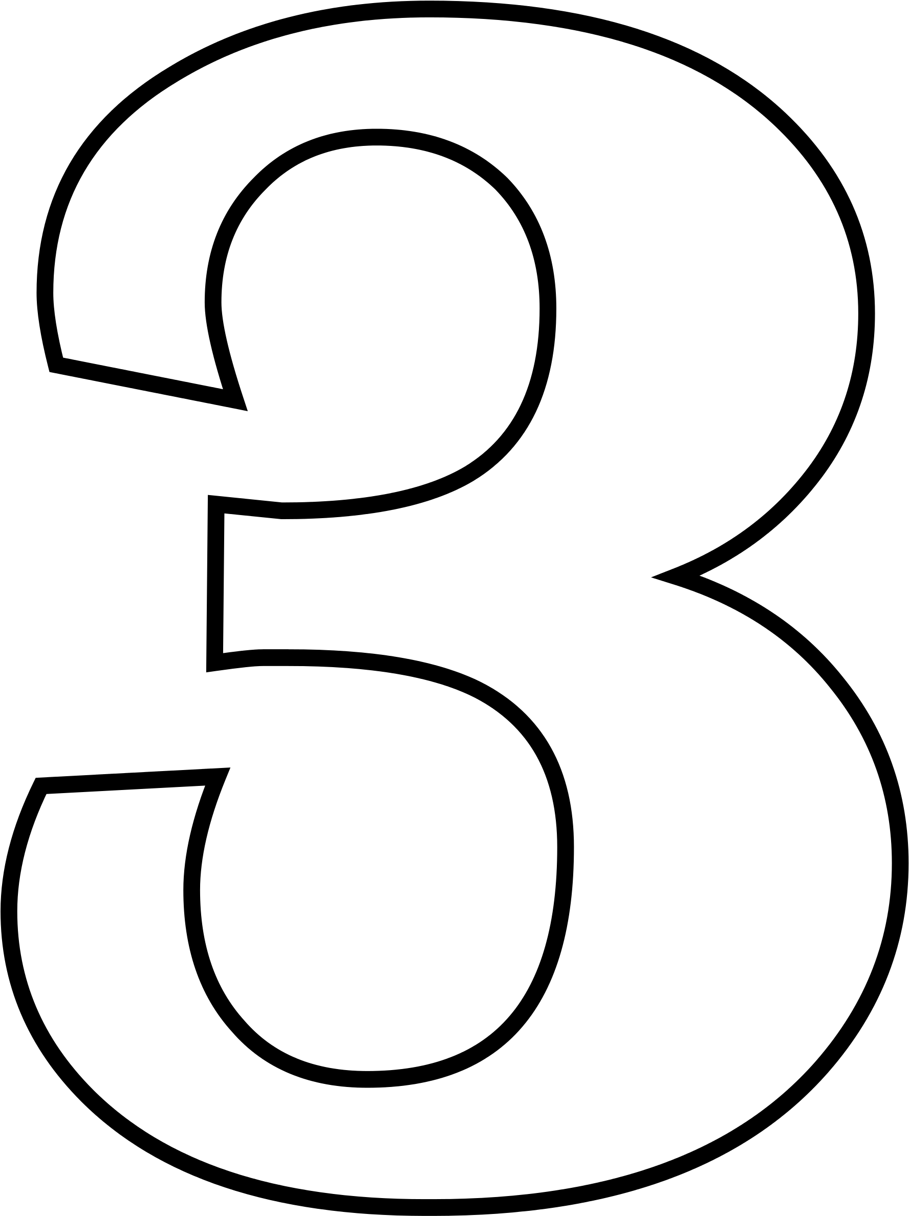 Download Png Image Report - Molde Del Numero 3 (2000x2588), Png Download