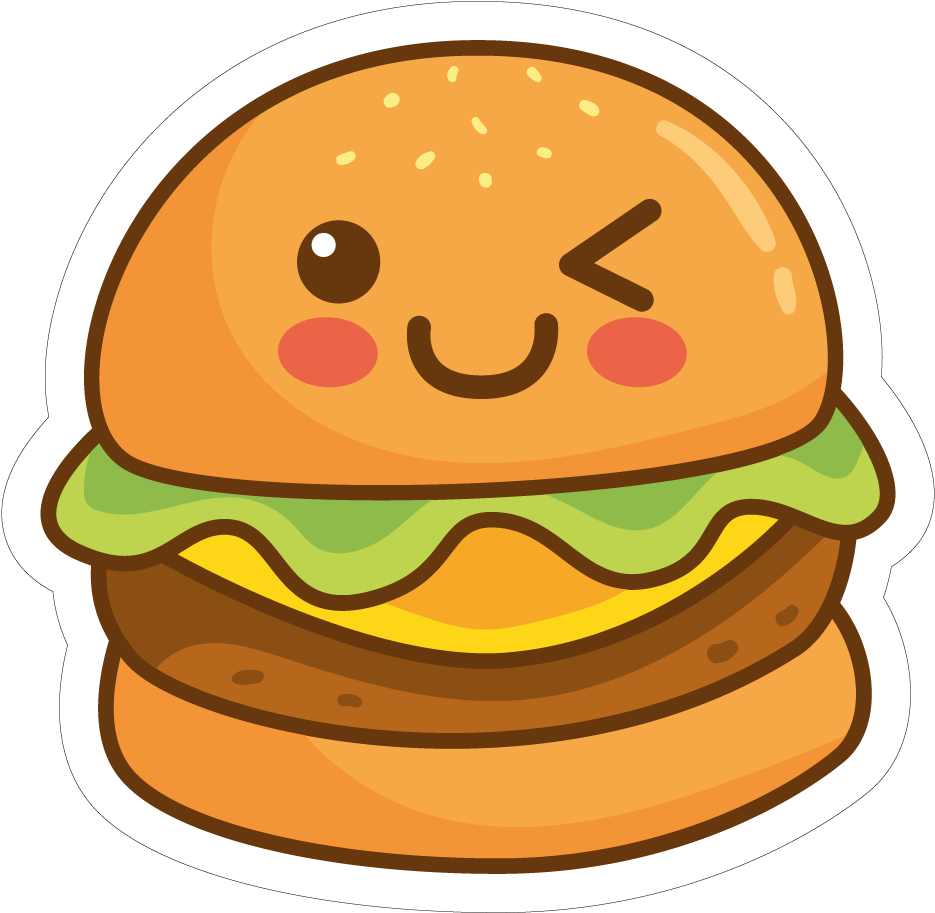Pictures Backgrounds Bright Wallpapers - Hamburger Cute Clipart (1000x1000), Png Download
