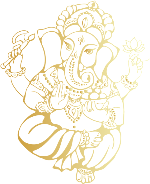 Ganesha Png Clip Art Image - Ganesha Abstract (487x600), Png Download
