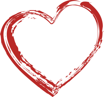 Brush Stroke Clip Art - Heart Paint Brush Png (400x376), Png Download