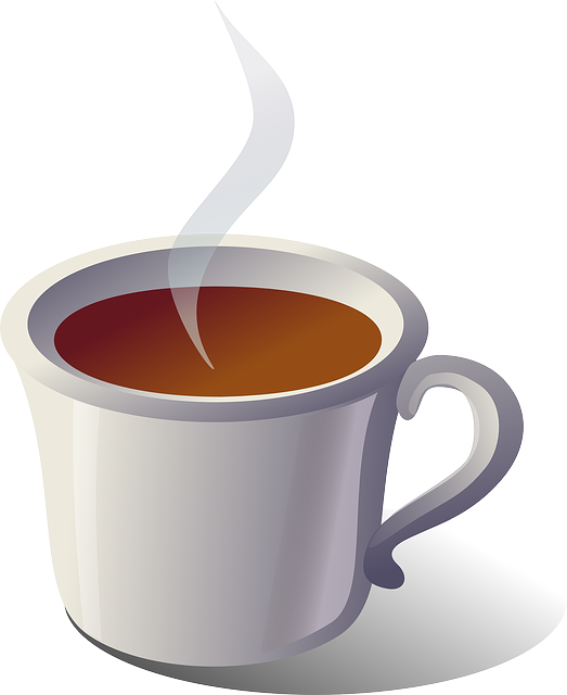 Food, Cup, Cartoon, Hot, Free, Beverages, Coffee - Cup Of Tea Clipart (523x640), Png Download