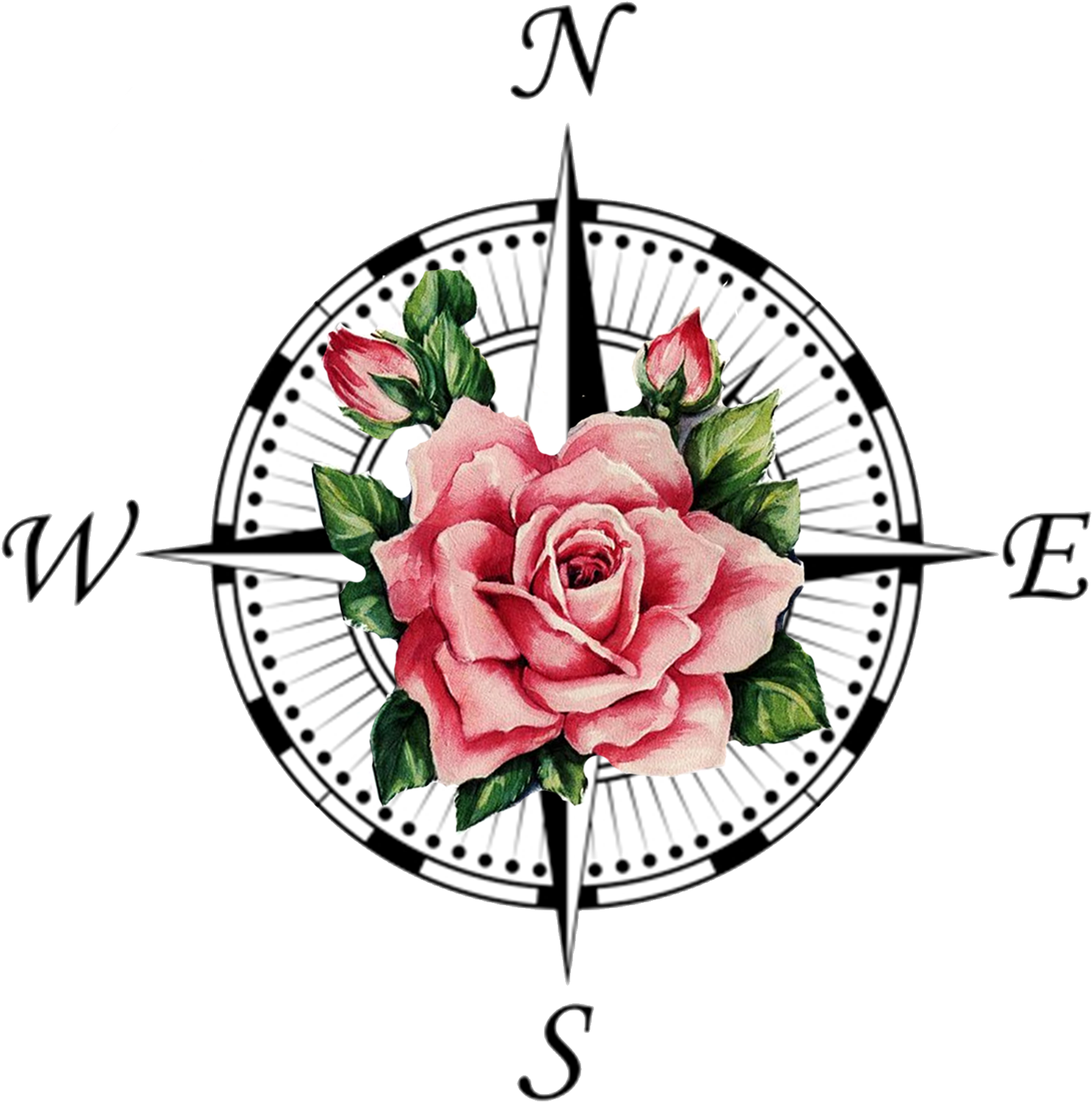 Compass Rose Estate Sales Logo - Compass Rose (1651x1657), Png Download