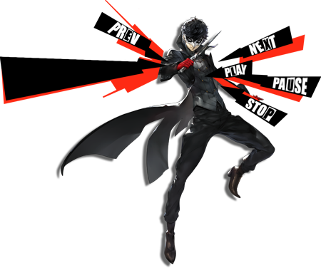 Help Coding Persona5 Music Player - Protagonist Persona 5 Joker (450x376), Png Download