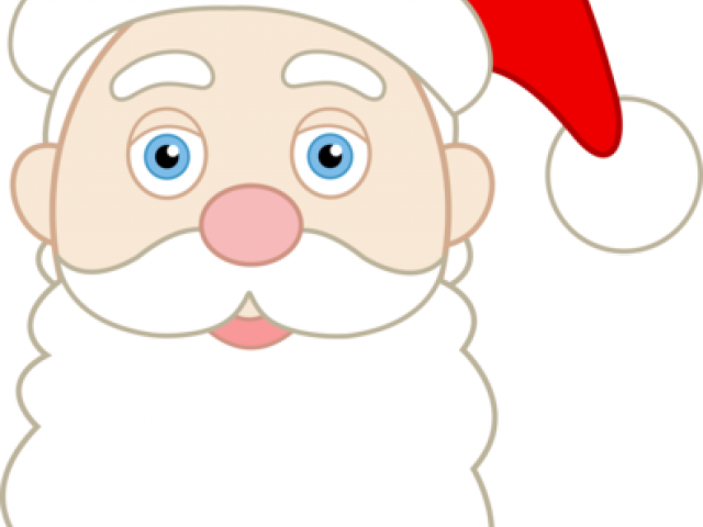 Cartoon Santa Claus Face (640x480), Png Download