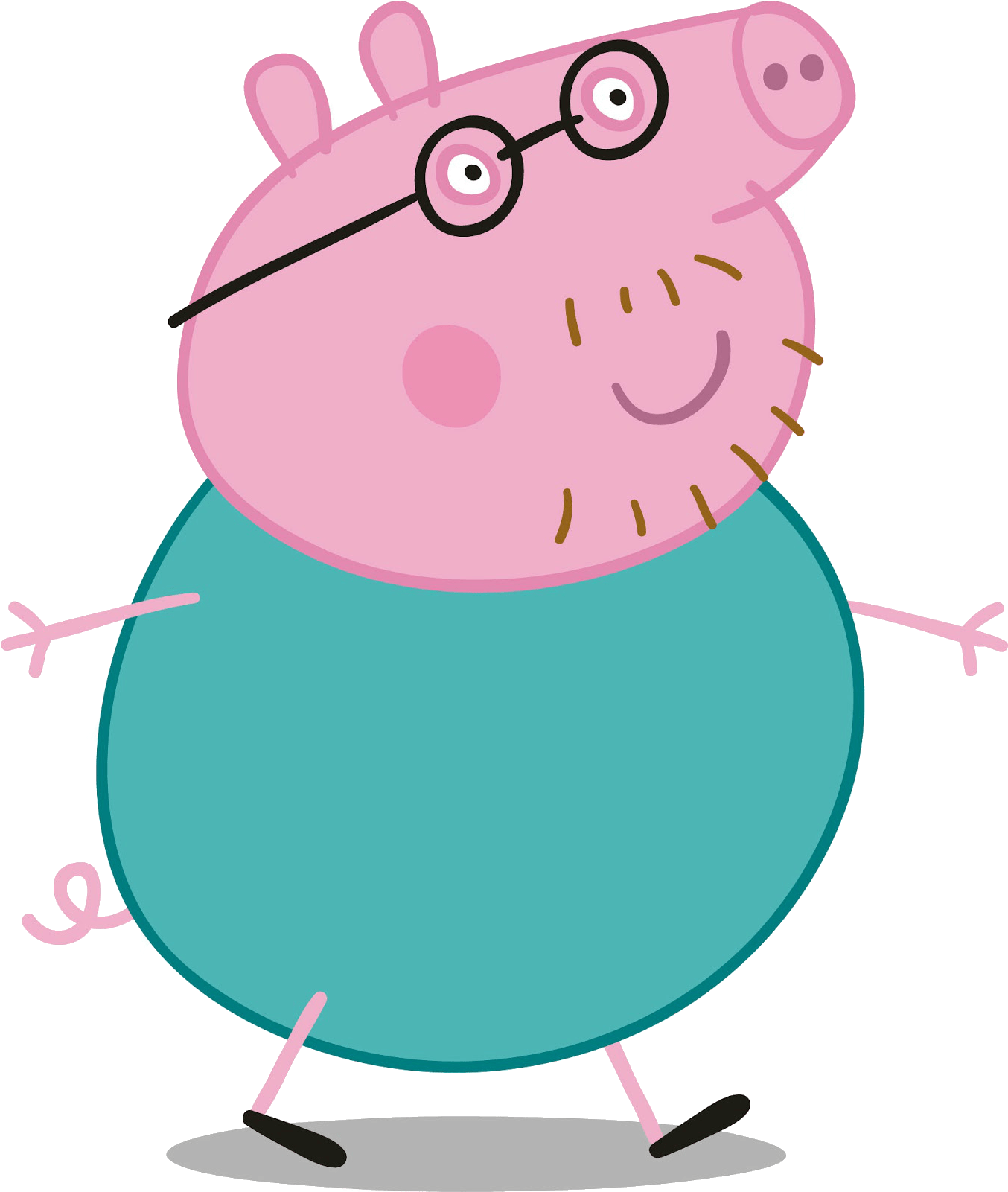 Daddy Pig - Peppa Pig Papa Png (1360x1600), Png Download