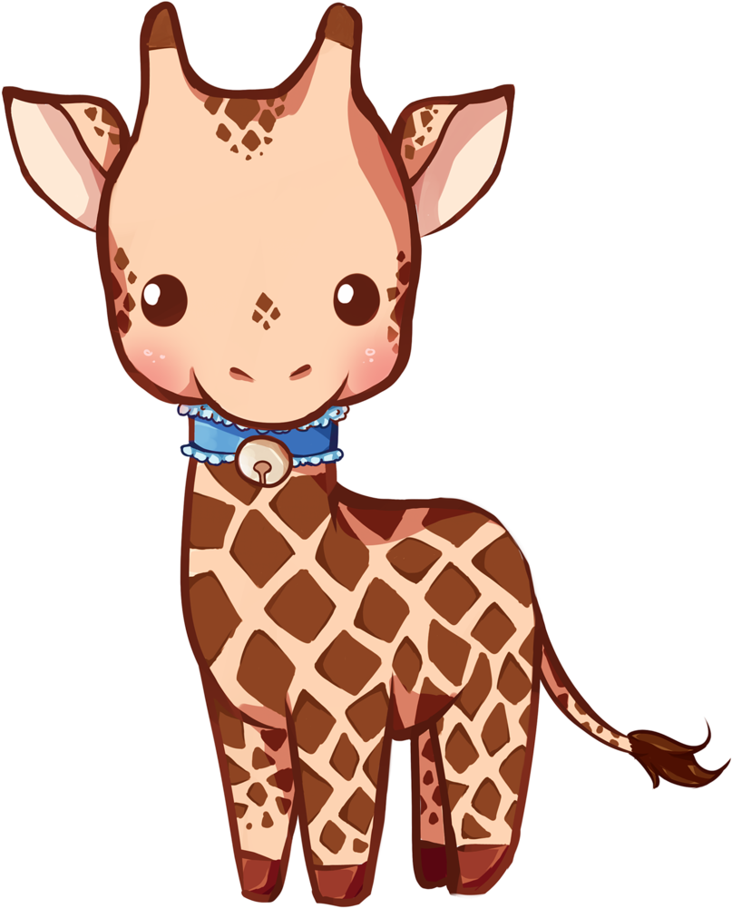 Kawaii Giraffe By Dessineka On Deviantart Graphic Royalty - Kawaii Giraffe (1024x1024), Png Download