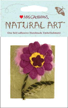 Purple Gerber Daisy, Stickers, Mrs - Mrs. Grossman's Natural Art Stickers-purple Gerber (288x441), Png Download