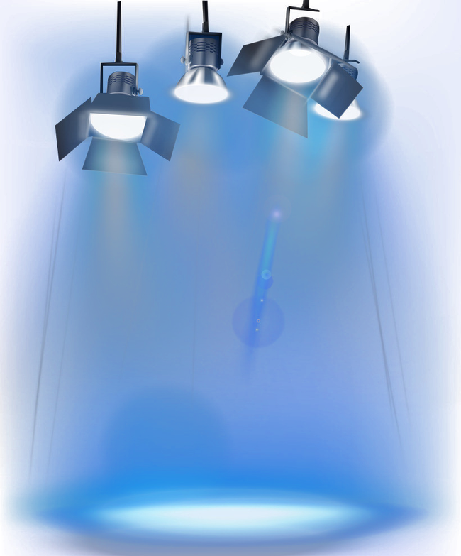 Stage Lighting Hire - Blue Stage Lights Png (650x783), Png Download