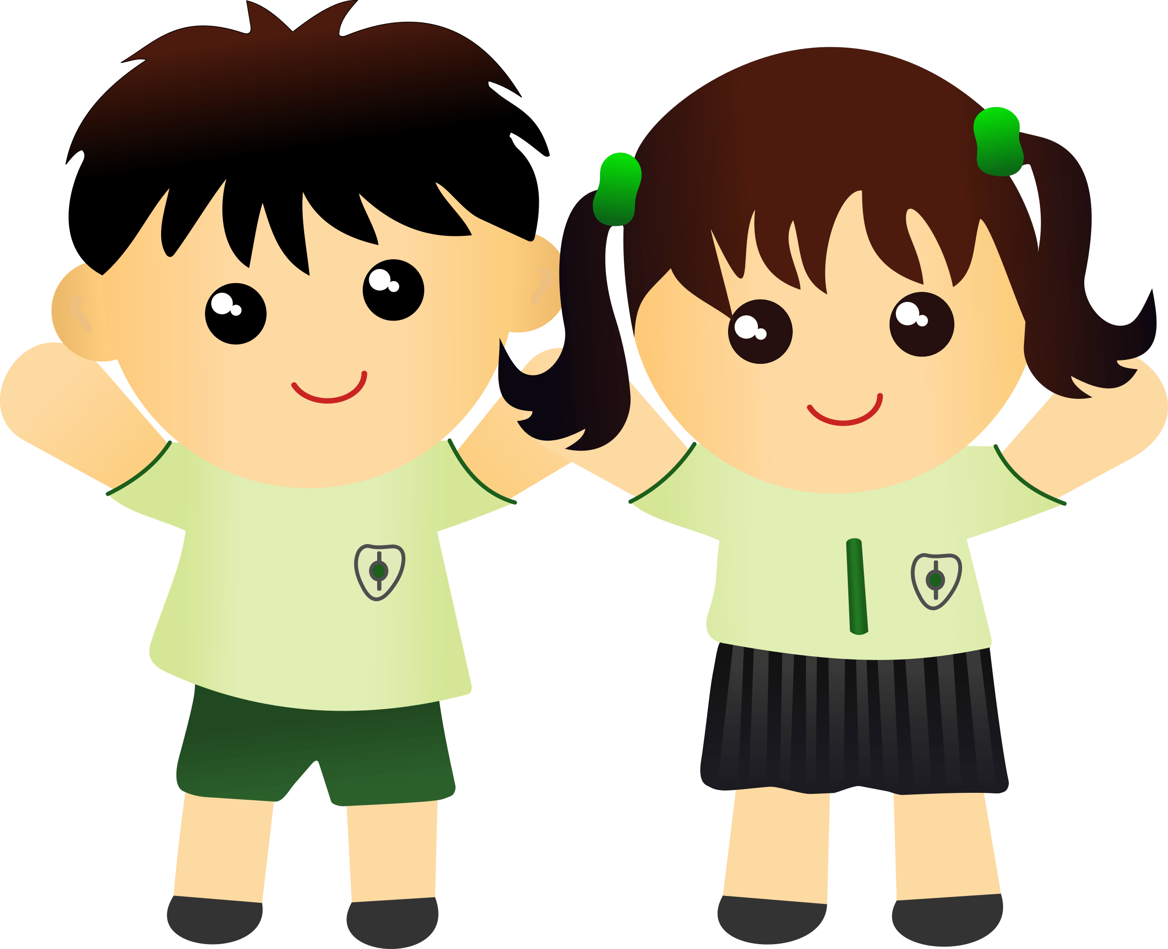 Cute Kids Png Photo - Two Kids Clipart (1024x832), Png Download