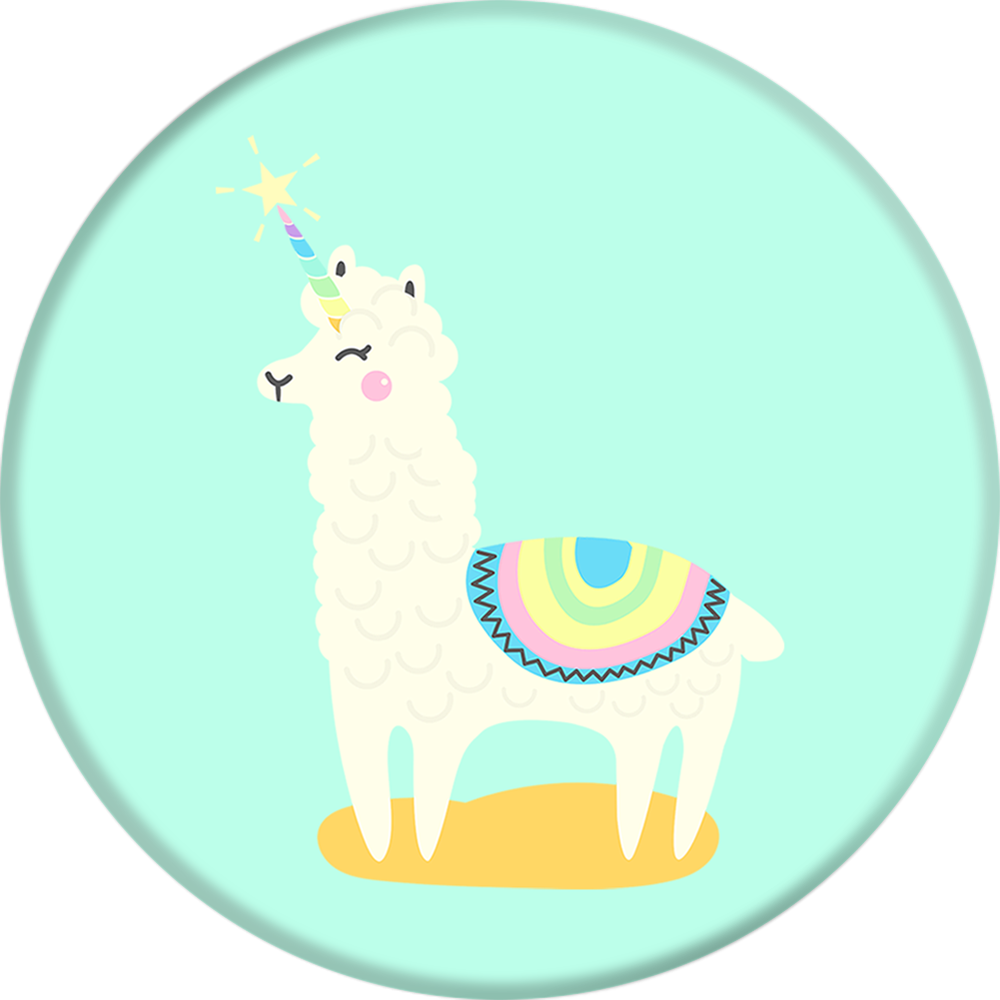 Llamacorn Popsocket Phone Grip - Llama Unicorn Popsocket (1000x1000), Png Download