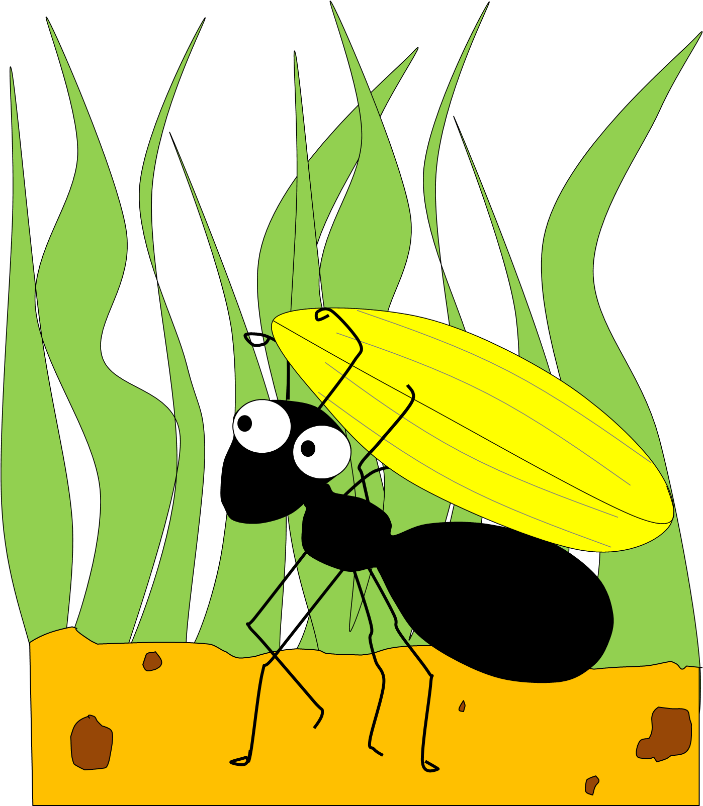 Transparent Library Pin By Ludmila Selingerova On Ants - Ant And Grasshopper Clipart (1398x1623), Png Download