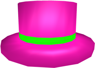 Neon Pink Top Hat (420x420), Png Download
