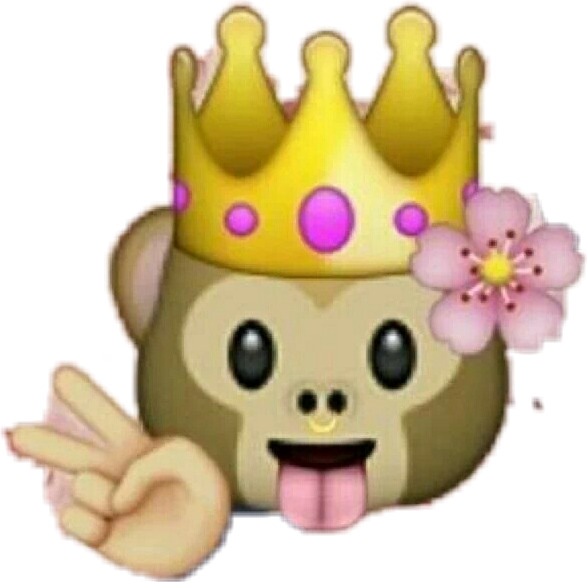 Queenmonkey Queen Emojistickers - Queen Monkey Emoji (587x582), Png Download