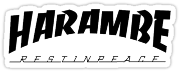 Rip Harambe - Harambe Scarf (375x360), Png Download