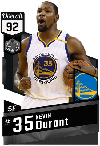 Kevin Durant Onyx Card - Larry Sanders Nba 2k17 (325x475), Png Download