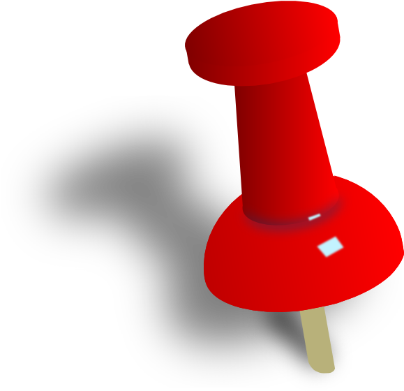 Pushpin Png Transparent Image - Push Pins Clip Art (600x566), Png Download