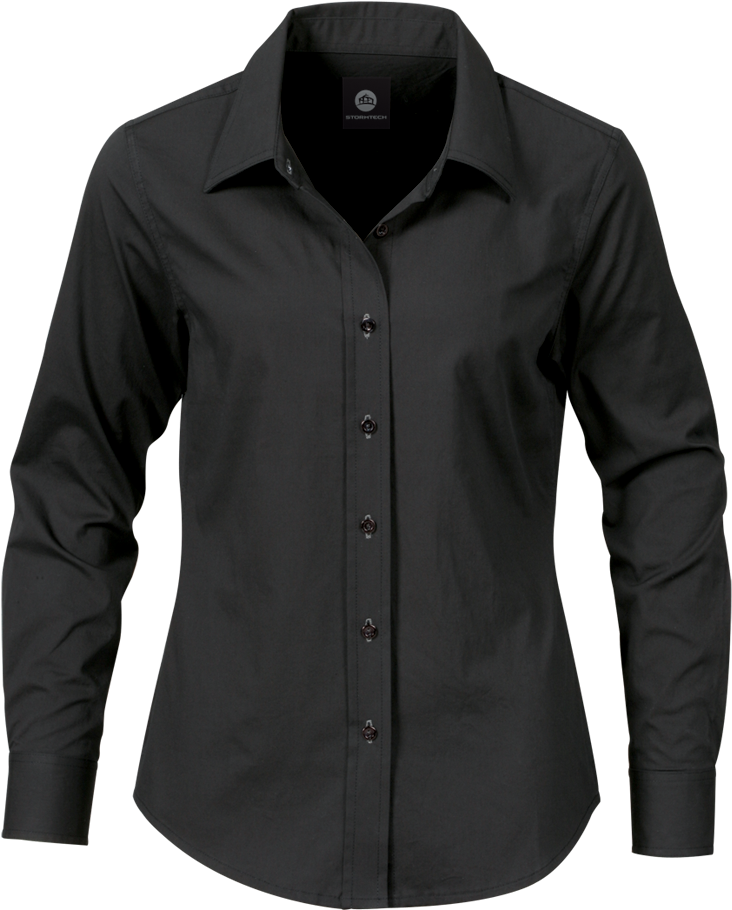 Download Women Black Dress Shirt Png Image Polo Shirt Long Sleeve Mens Full Size Png Image Pngkit