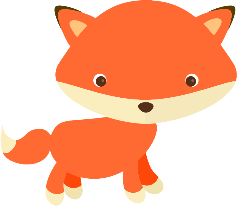 Cute Fox Free Clipart Digitize Clip Art - Cute Fox Png (800x694), Png Download