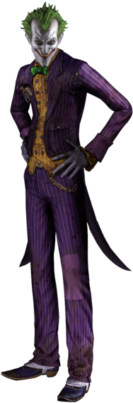 The Joker - Batman Arkham City Joker And Harley Quinn (250x593), Png Download