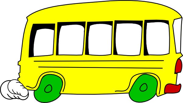 Yellow Bus Clip Art - Yellow Bus Clipart (600x338), Png Download
