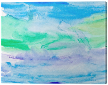 Color Strokes Watercolor Painting Art Canvas Print - Watercolor Painting (400x400), Png Download