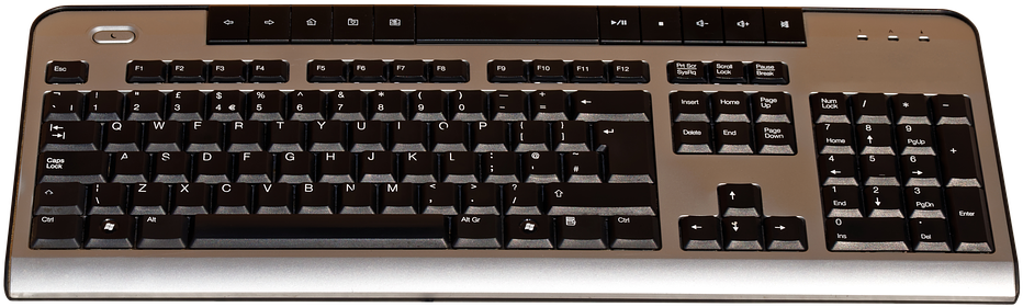 Keyboard Computer Computer Keyboard Techno - Clavier Ordinateur Png (897x340), Png Download