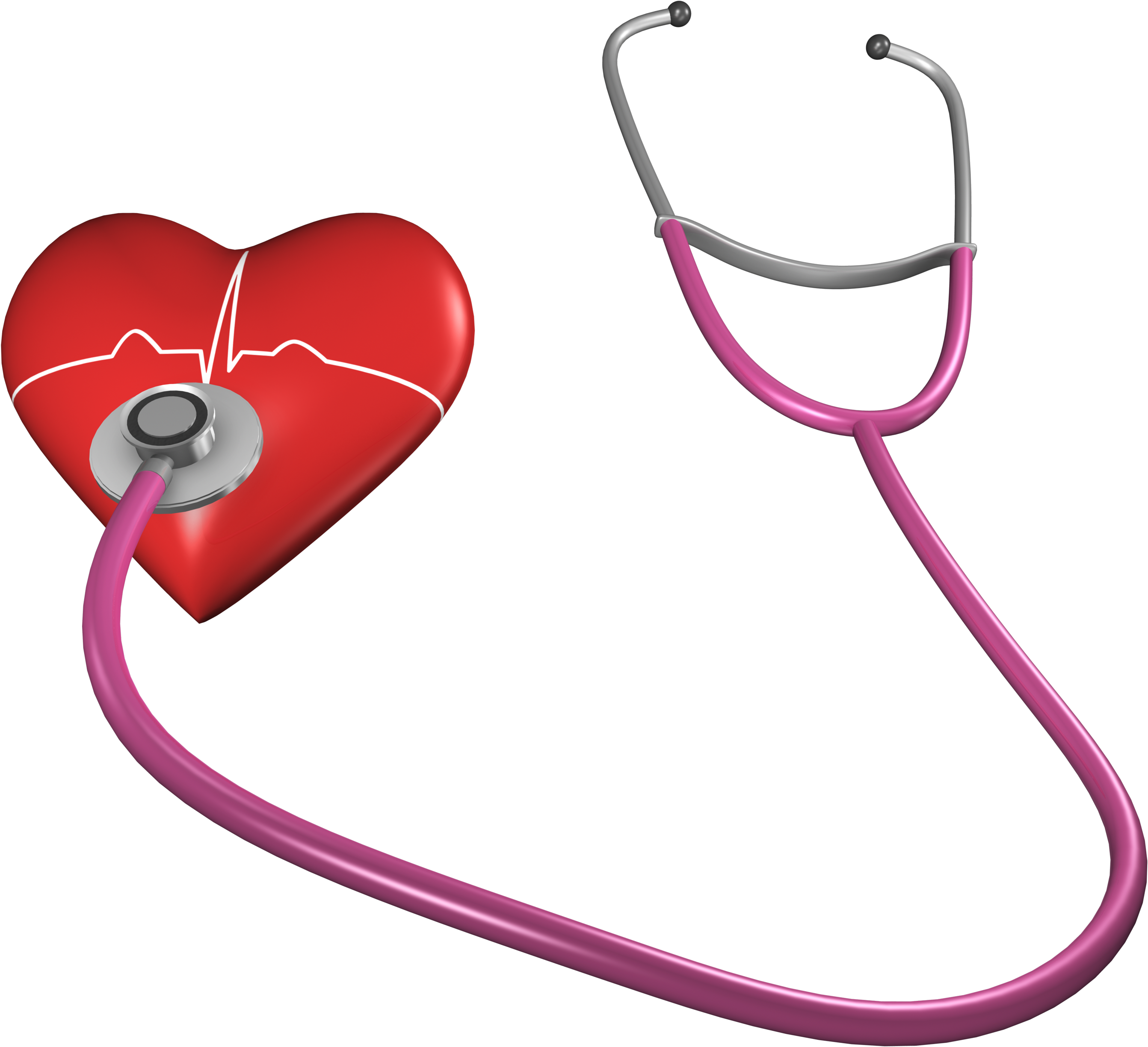 Stethoscope With Heart Transparent Png Image - Stethoscope With Heart Png (3000x2718), Png Download