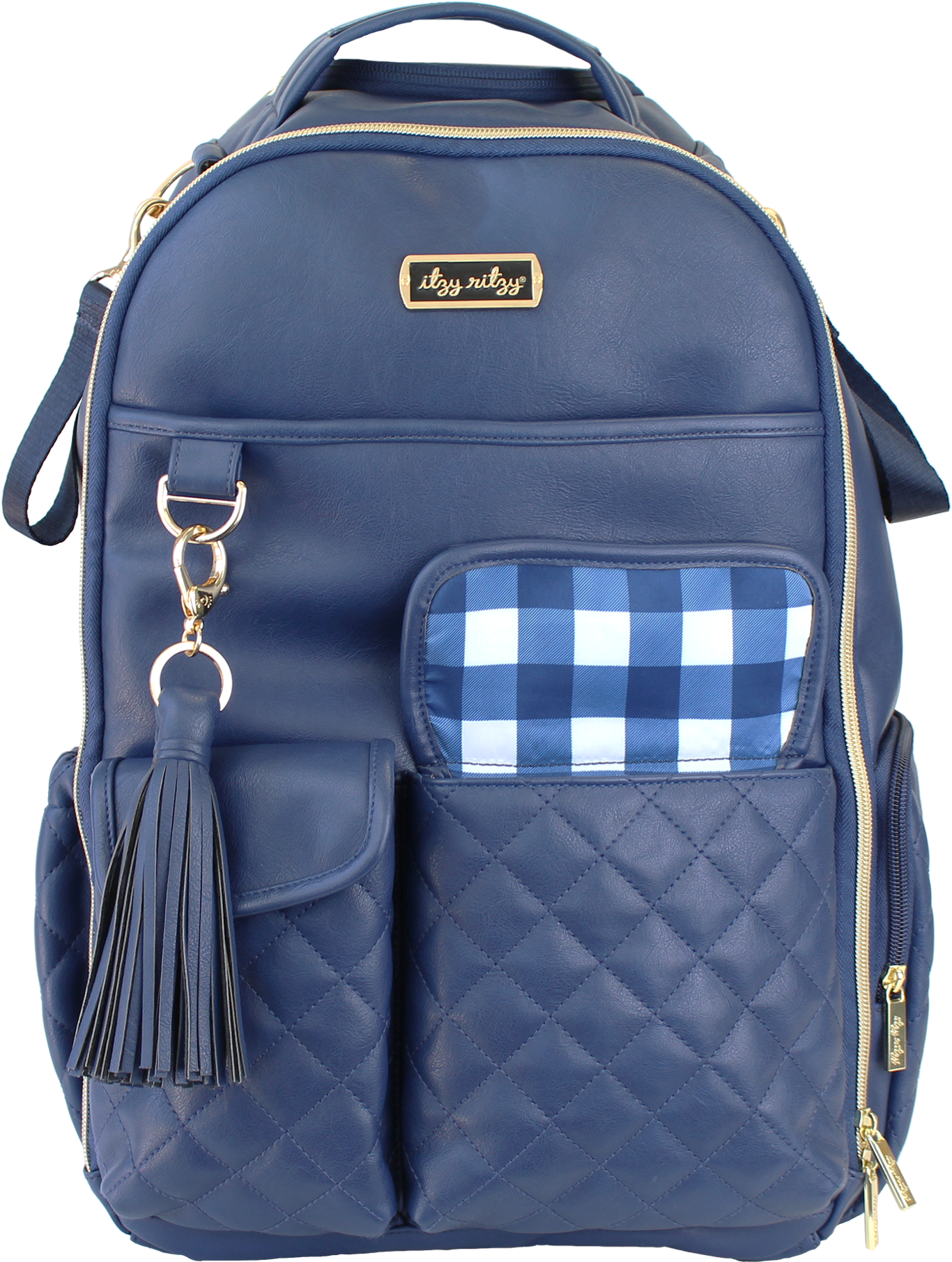 Itzy Ritzy Boss Diaper Backpack In Navy Gingham - Itzy Ritzy Boss Backpack Diaper Bag (1464x1920), Png Download