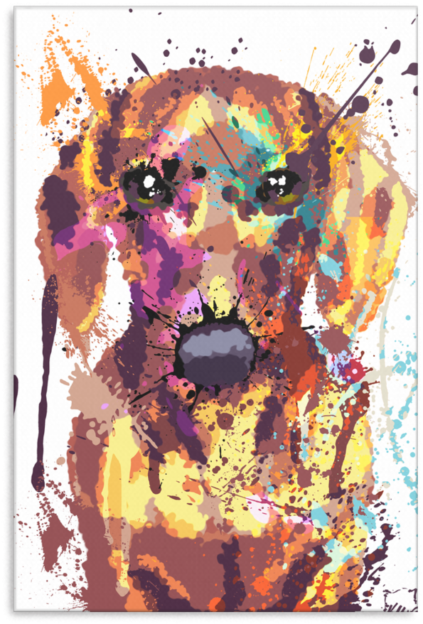 Dachshund Canvas P35 - Cheetah (900x900), Png Download