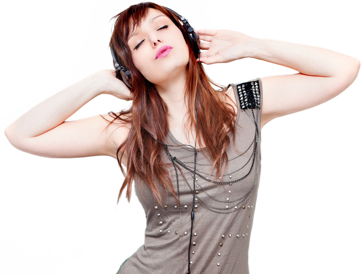 Girl Music Png - Music (714x540), Png Download