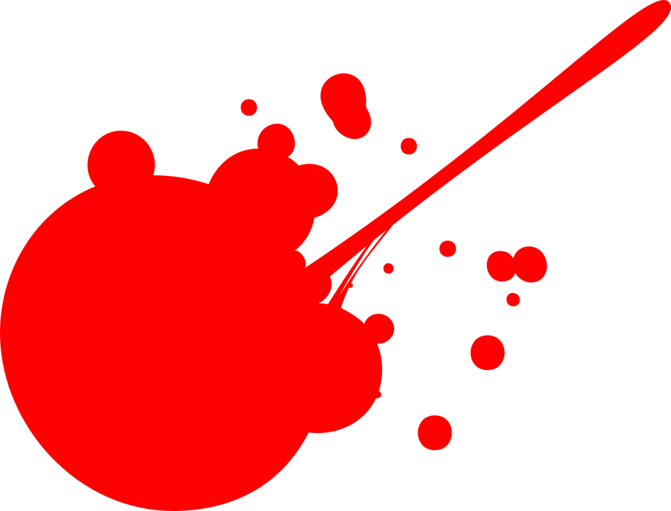 Domino Teeth - Red Colour Splash Png (600x457), Png Download