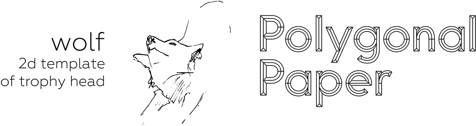 Free 2d Template Of Wolf's Head - Sketch (1200x407), Png Download
