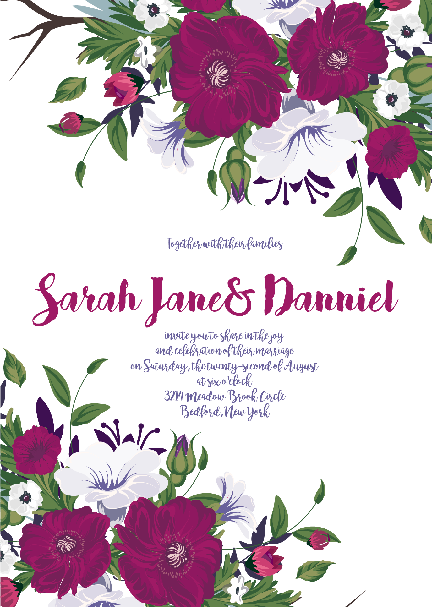 Wedding Invitation Paper - Painel De Flores Png (1389x1932), Png Download