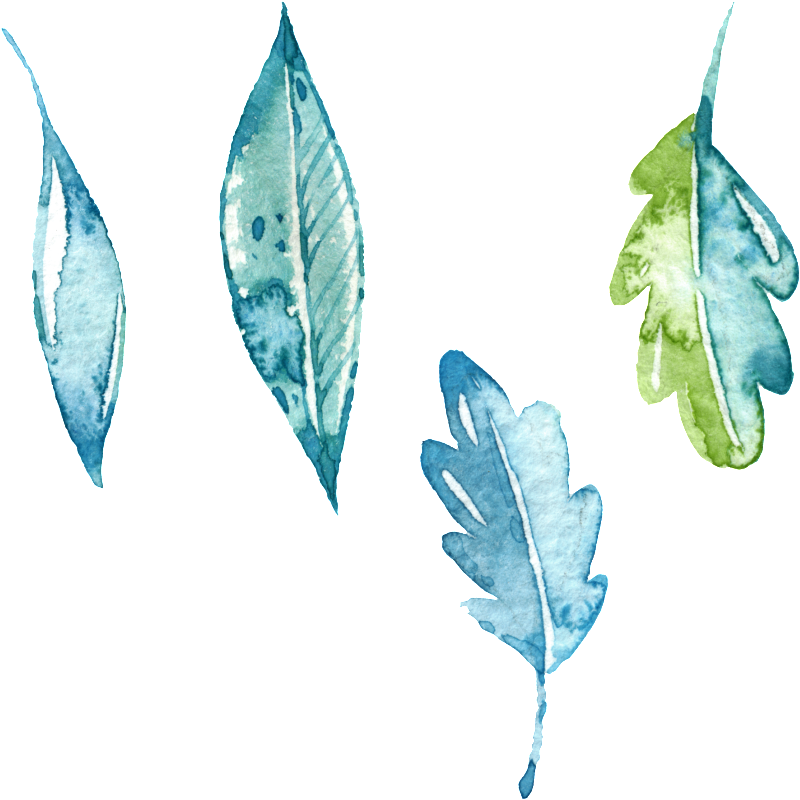 Painted Leaves Png Illustration - Portable Network Graphics (1024x1024), Png Download