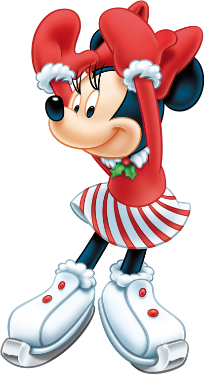 Minnie Mouse Png Image - Minnie Mouse En Navidad (623x768), Png Download