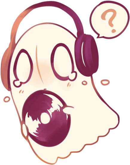 E Excuse Me H Hi My Name Is Napstablook I Like Listening - Undertale Napstablook Chibi (449x573), Png Download