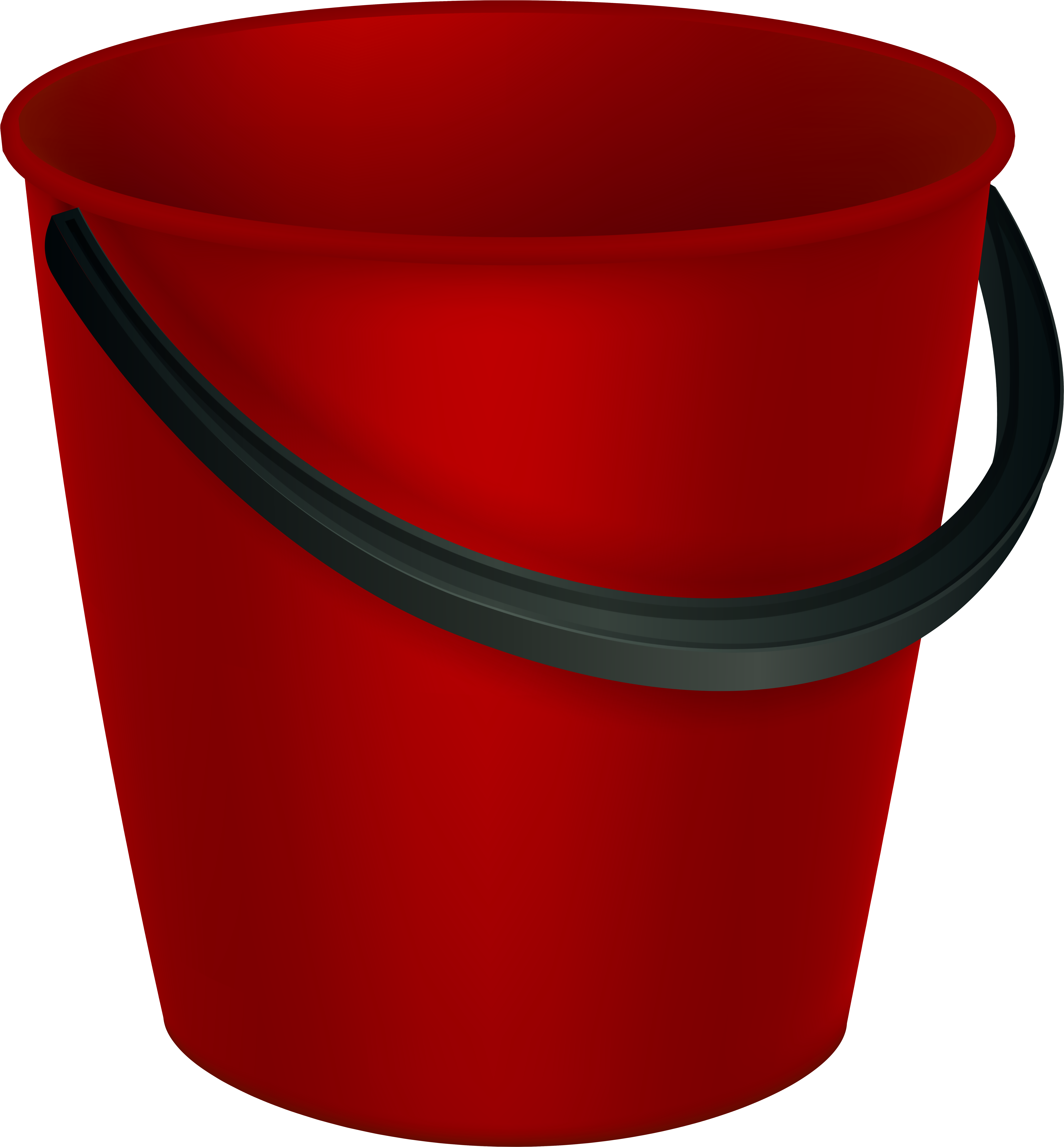 Red Bucket Png Clipart Image (7429x8000), Png Download