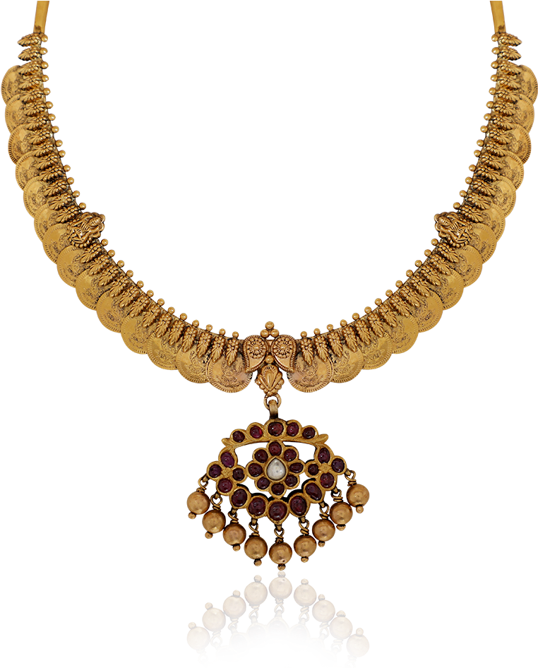Antique Ruby Kasumalai Necklace (1000x1000), Png Download