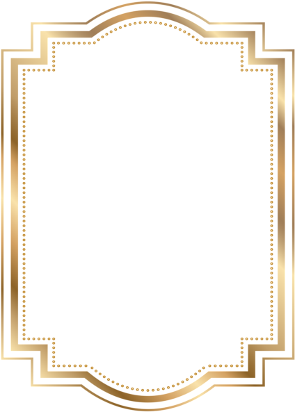 Border Frame Gold Transparent Clip Art Borders And - Gold Border Frame Png (429x600), Png Download