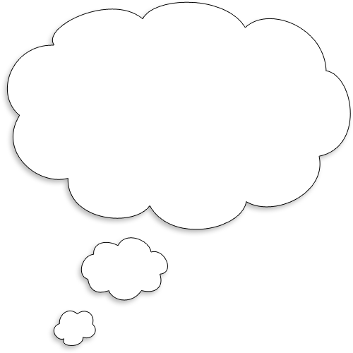 Thought Bubble Png Download - White Thought Bubble Transparent (500x500), Png Download